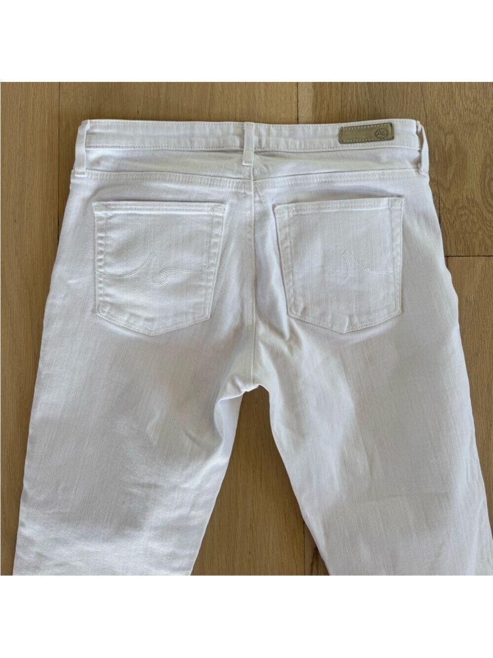 Ag Adriano Goldschmied The Prima Ankle Cigarette Ankle Jeans White Size 27R - Picture 11 of 13